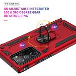 Wholesale Samsung Galaxy Note 20 Ultra Tech Armor Ring Grip Case with Metal Plate (Red)